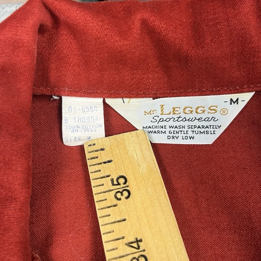 Vintage 70s Mr Leggs‎ Sportswear Jacket Red Coat & Matching Pants Western Style